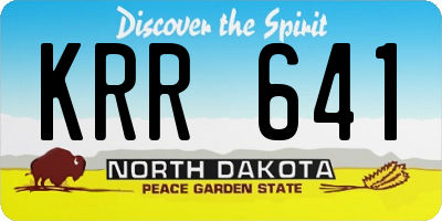 ND license plate KRR641
