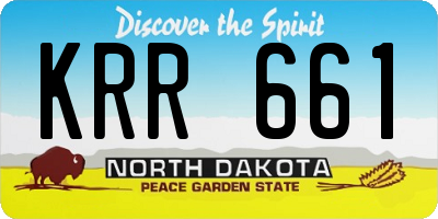 ND license plate KRR661