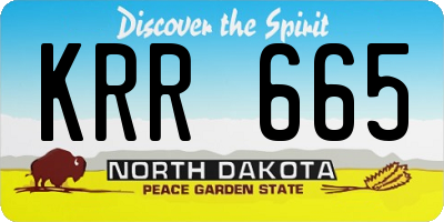 ND license plate KRR665