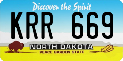 ND license plate KRR669