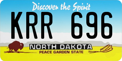 ND license plate KRR696