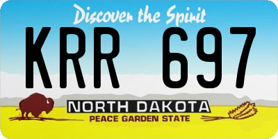 ND license plate KRR697
