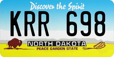 ND license plate KRR698