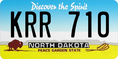 ND license plate KRR710