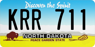 ND license plate KRR711