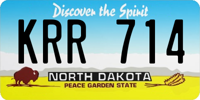 ND license plate KRR714