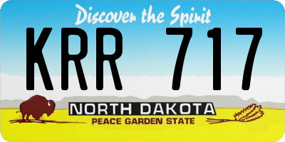 ND license plate KRR717
