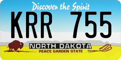 ND license plate KRR755
