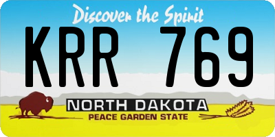 ND license plate KRR769