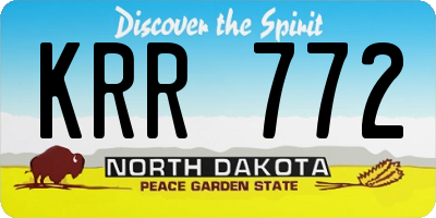 ND license plate KRR772