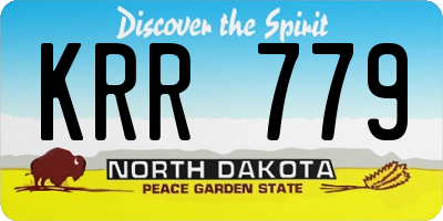 ND license plate KRR779