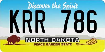 ND license plate KRR786