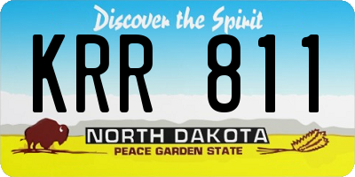 ND license plate KRR811