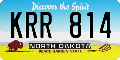 ND license plate KRR814