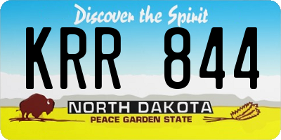 ND license plate KRR844