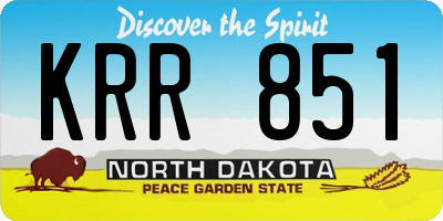 ND license plate KRR851