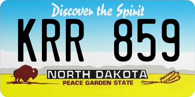 ND license plate KRR859