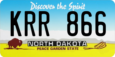 ND license plate KRR866