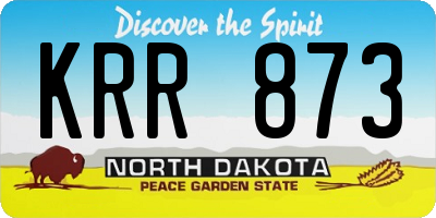 ND license plate KRR873