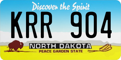ND license plate KRR904