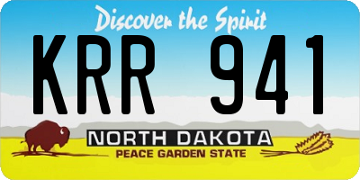 ND license plate KRR941