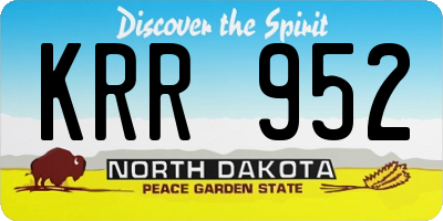 ND license plate KRR952