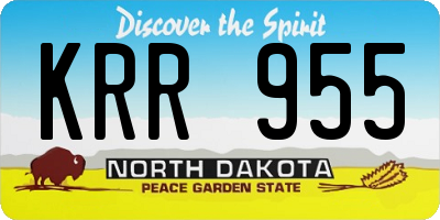 ND license plate KRR955