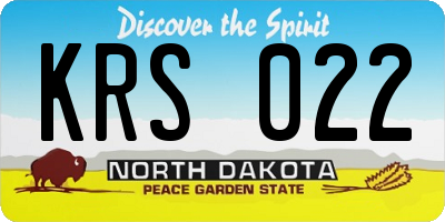ND license plate KRS022