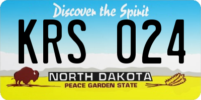 ND license plate KRS024