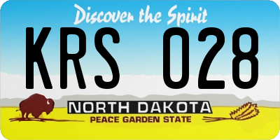 ND license plate KRS028