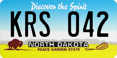 ND license plate KRS042