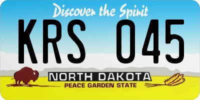 ND license plate KRS045