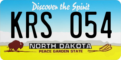 ND license plate KRS054