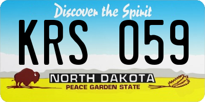 ND license plate KRS059