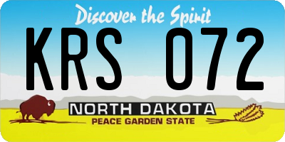 ND license plate KRS072