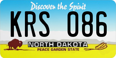 ND license plate KRS086