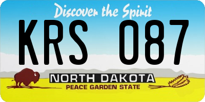 ND license plate KRS087