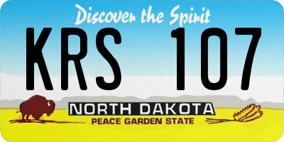 ND license plate KRS107