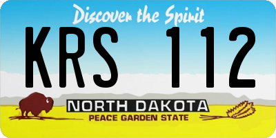 ND license plate KRS112