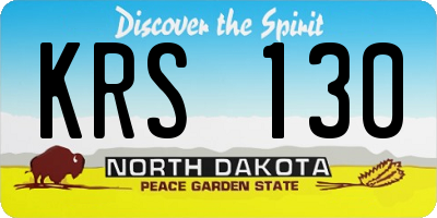 ND license plate KRS130