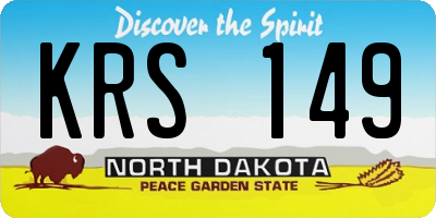 ND license plate KRS149