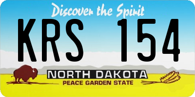 ND license plate KRS154