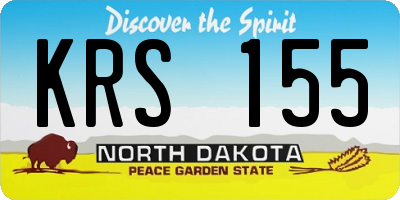 ND license plate KRS155