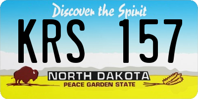 ND license plate KRS157
