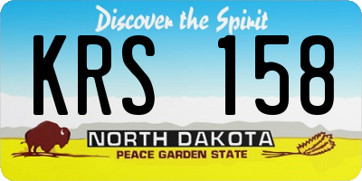 ND license plate KRS158