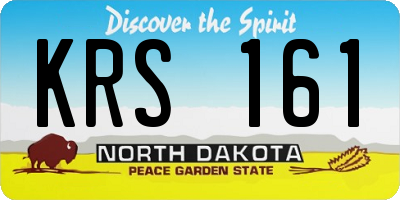 ND license plate KRS161
