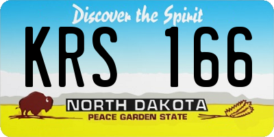 ND license plate KRS166