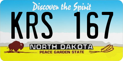 ND license plate KRS167