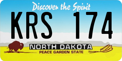 ND license plate KRS174