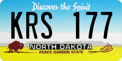 ND license plate KRS177
